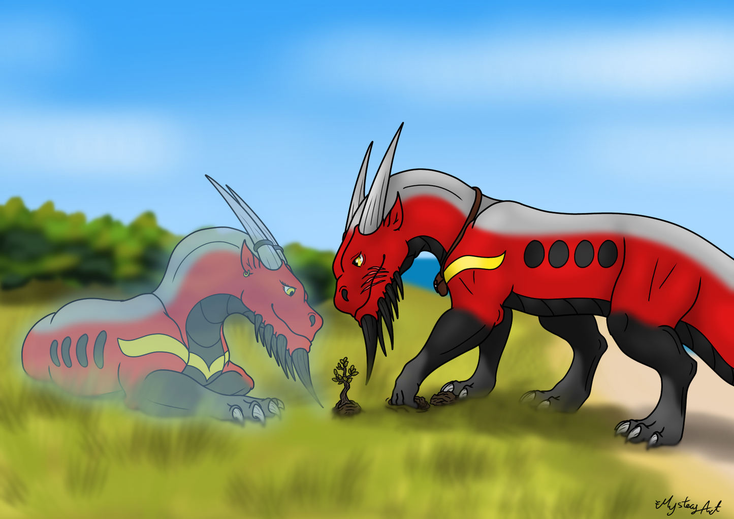 Planting a Pohutukawa tree