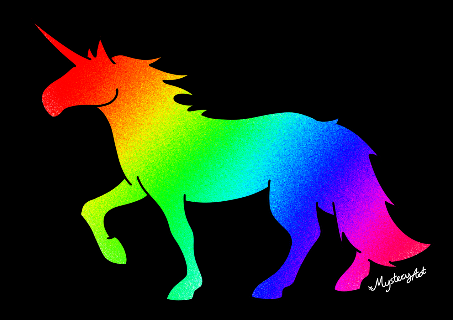 Rainbow Unicorn Silhouette